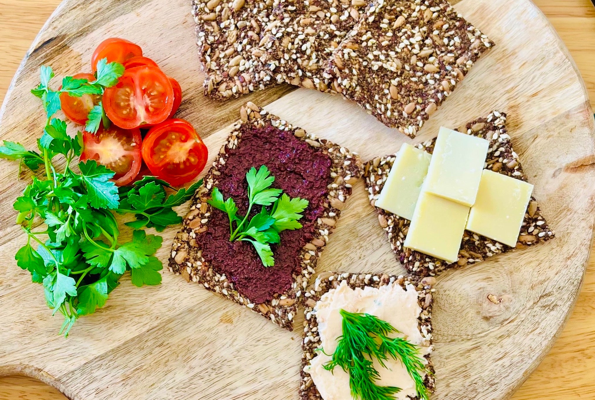 Crunchy Seed Crackers